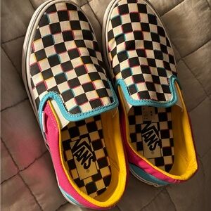 Vans Multicolor Checkered Slip-On Sneakers